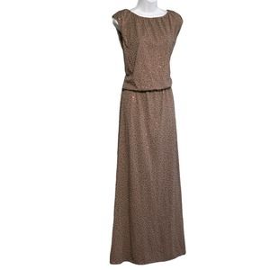 garnet hill sequin dress Garnet Hill Black & Gold Sequin Sleeveless Dress Women's Size Large